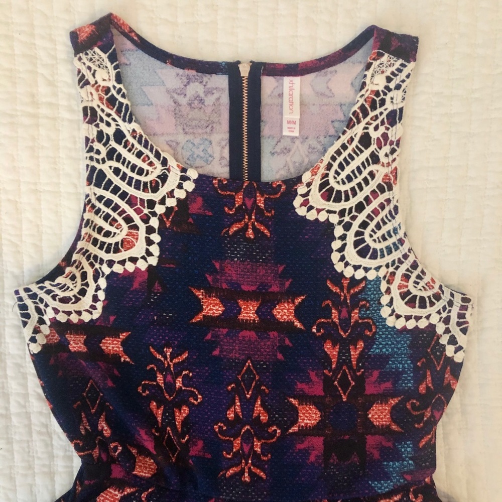 Multicolored Skater Dress - Picture 2 of 3